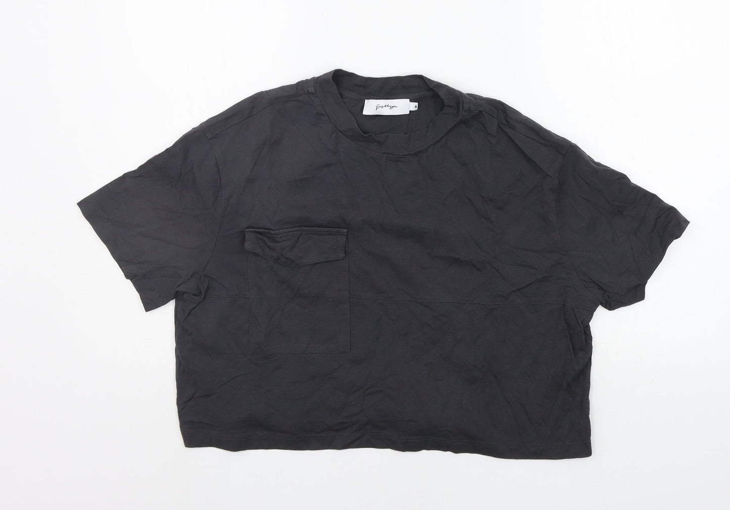 Preworn Womens Grey   Basic T-Shirt Size 8