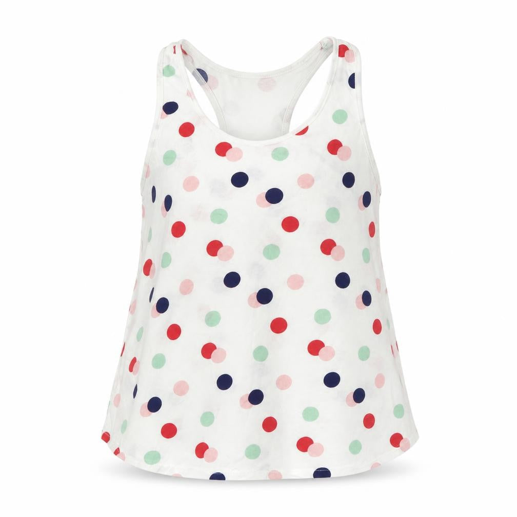 H&M Girls White Polka Dot  Basic Tank Size 11-12 Years