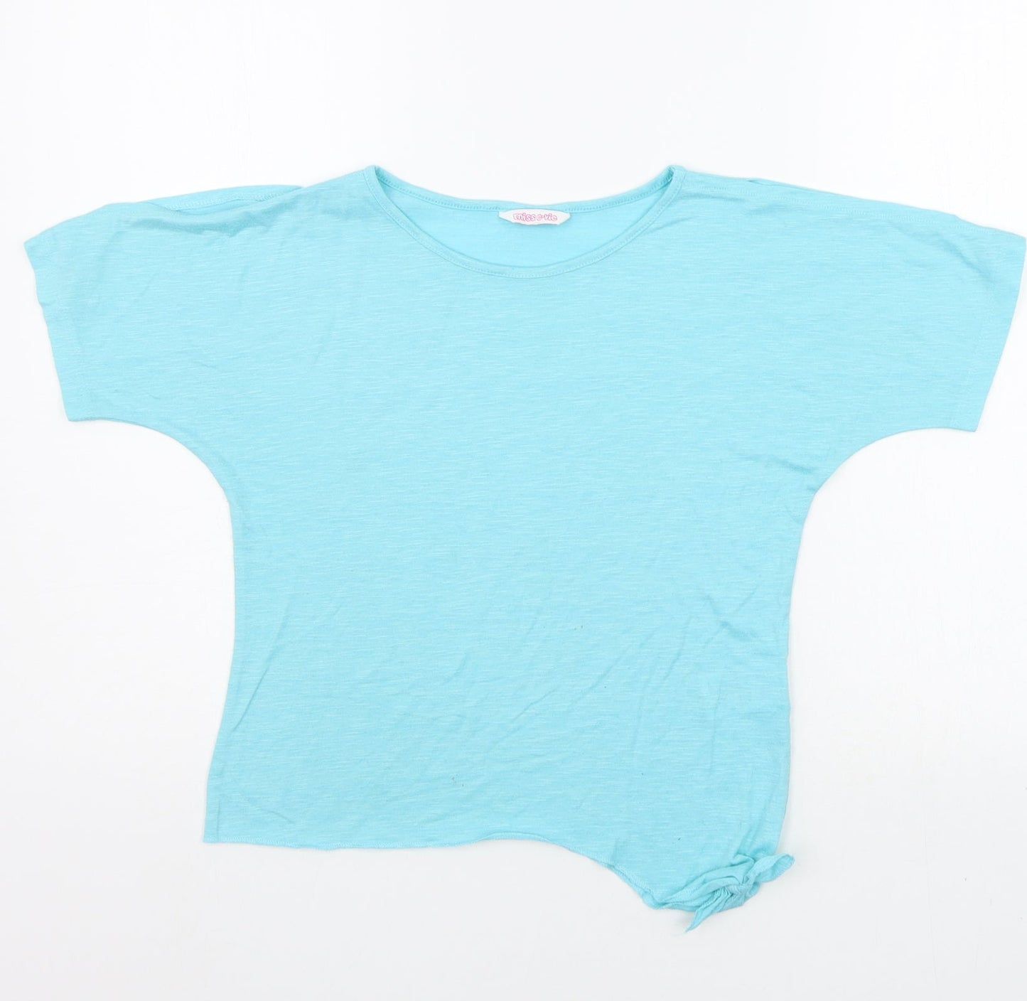 MISS EVIE Girls Blue   Basic T-Shirt Size 13-14 Years