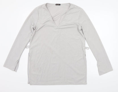 Misspap Womens Grey   Basic T-Shirt Size 12