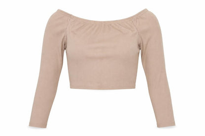 PRETTYLITTLETHING Womens Beige   Basic Blouse Size 10