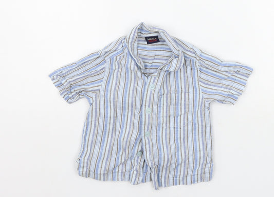 NEXT Baby Blue Striped  Basic Button-Up Size 3-6 Months