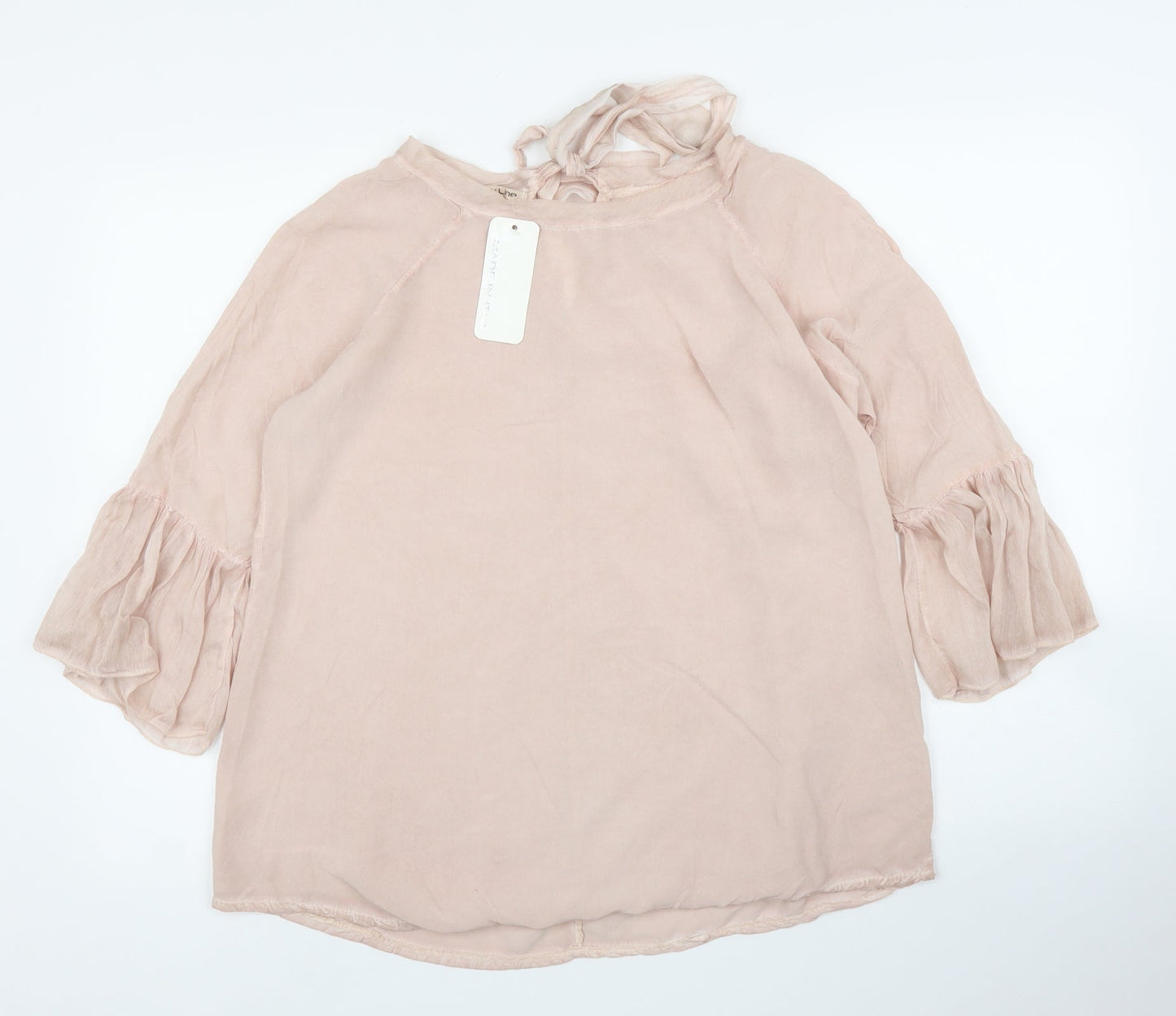 New Line Womens Pink   Basic Blouse Size L