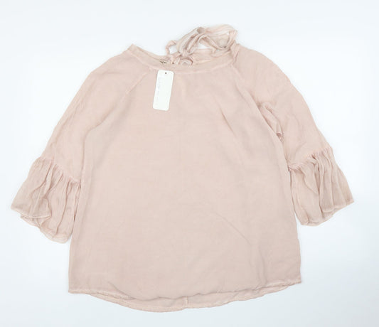 New Line Womens Pink   Basic Blouse Size L
