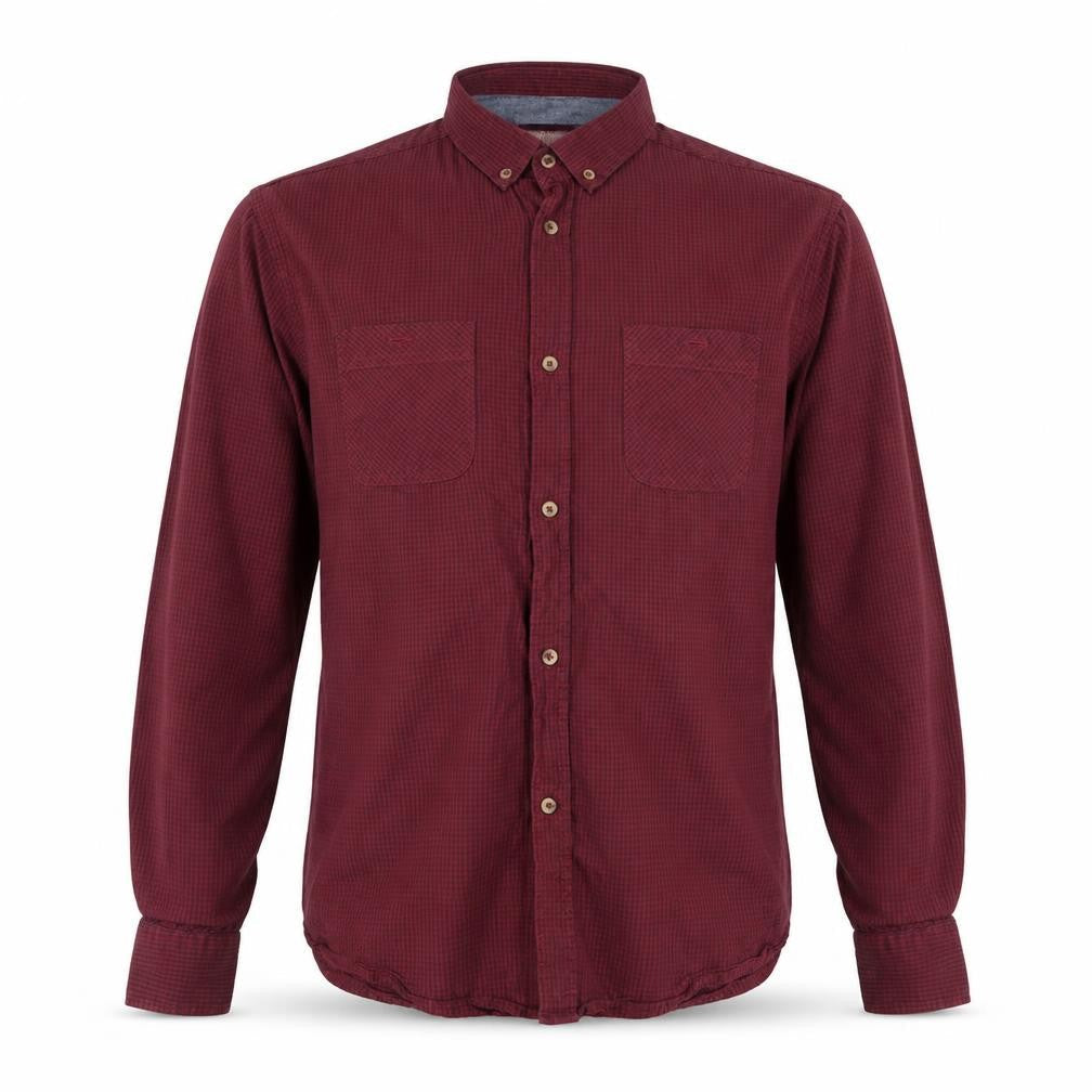 Industrialise Mens Purple Check   Button-Up Size XL