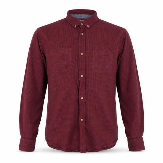 Industrialise Mens Purple Check   Button-Up Size XL