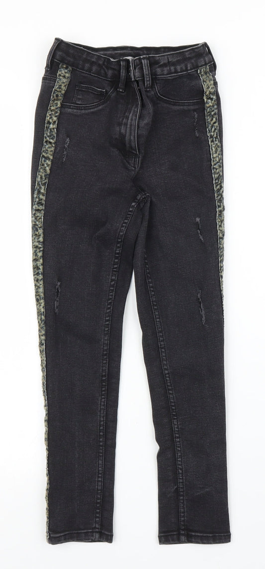 Matalan Girls Black  Denim Skinny Jeans Size 9 Years