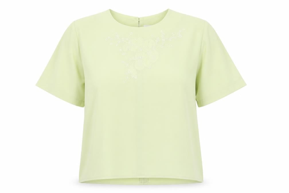 Bella Moda Womens Green   Basic Blouse Size 12