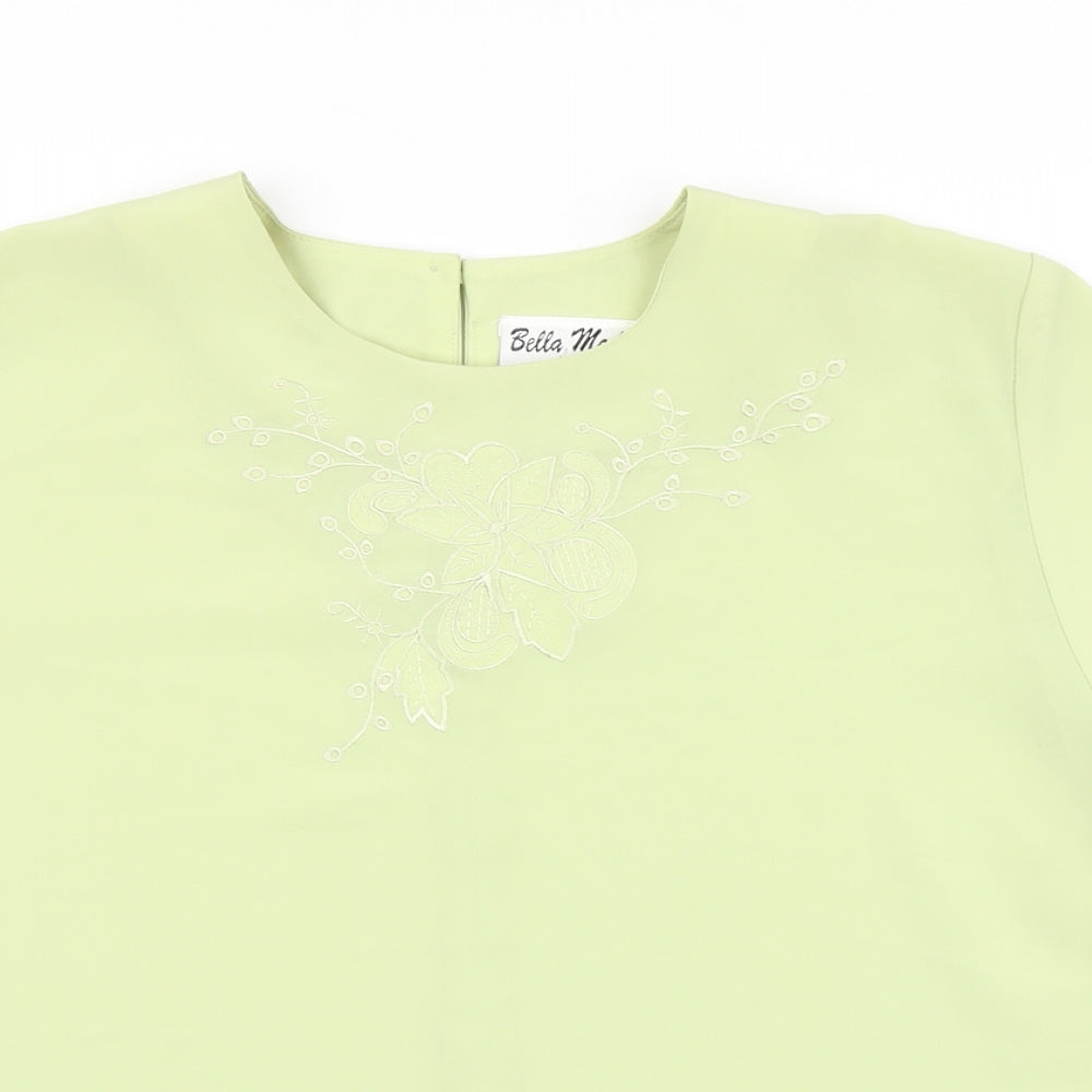Bella Moda Womens Green   Basic Blouse Size 12