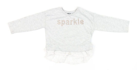 NEXT Girls Grey   Pullover Jumper Size 2-3 Years