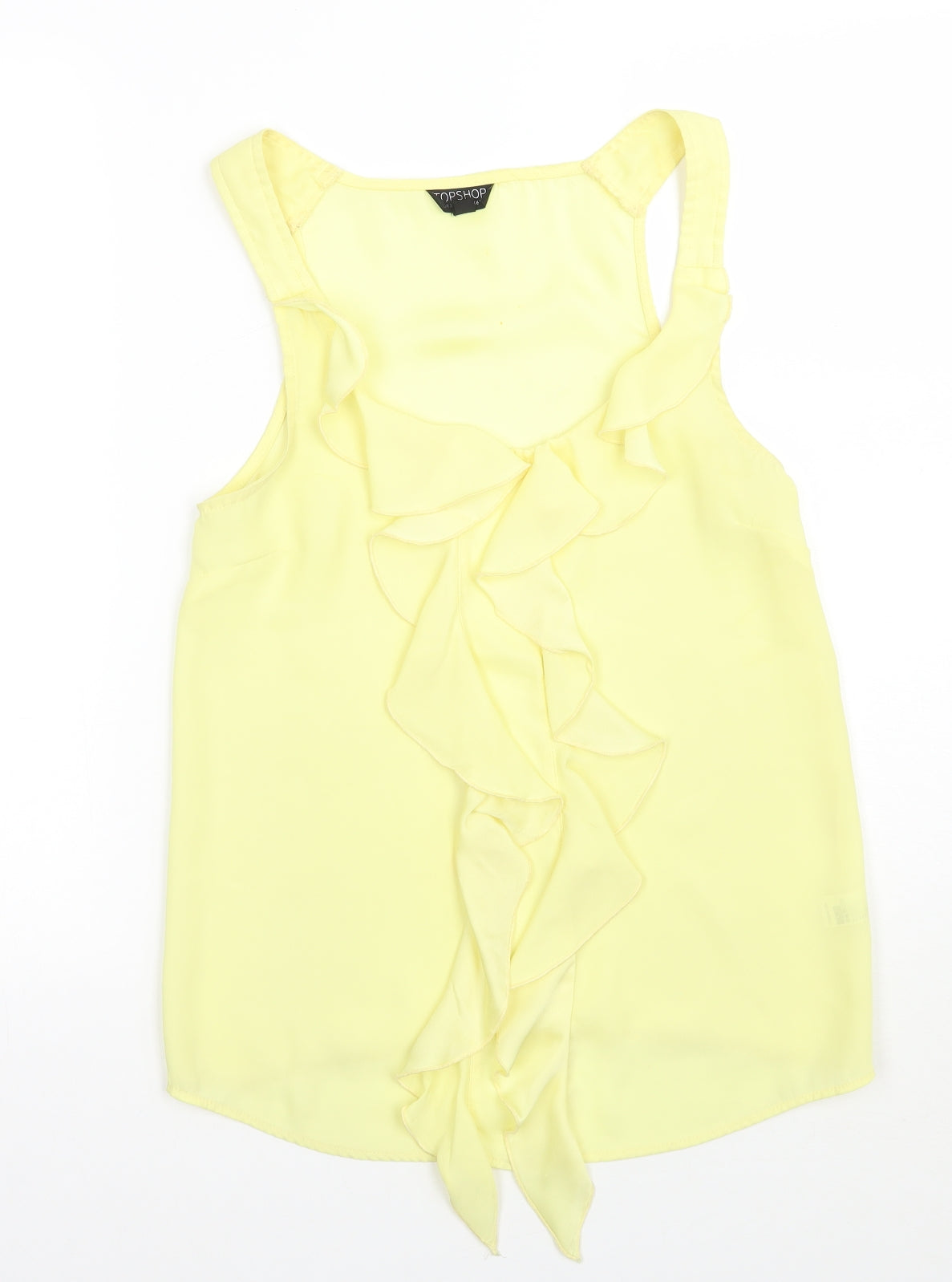 Topshop Womens Yellow   Basic Tank Size 6
