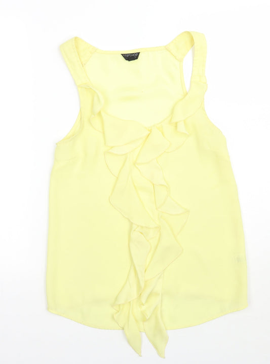 Topshop Womens Yellow   Basic Tank Size 6