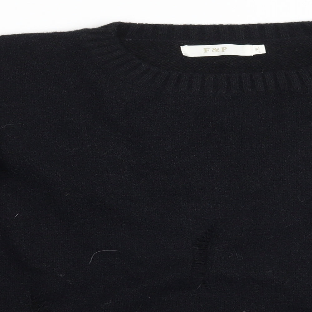 F&P Womens Black   Pullover Jumper Size L