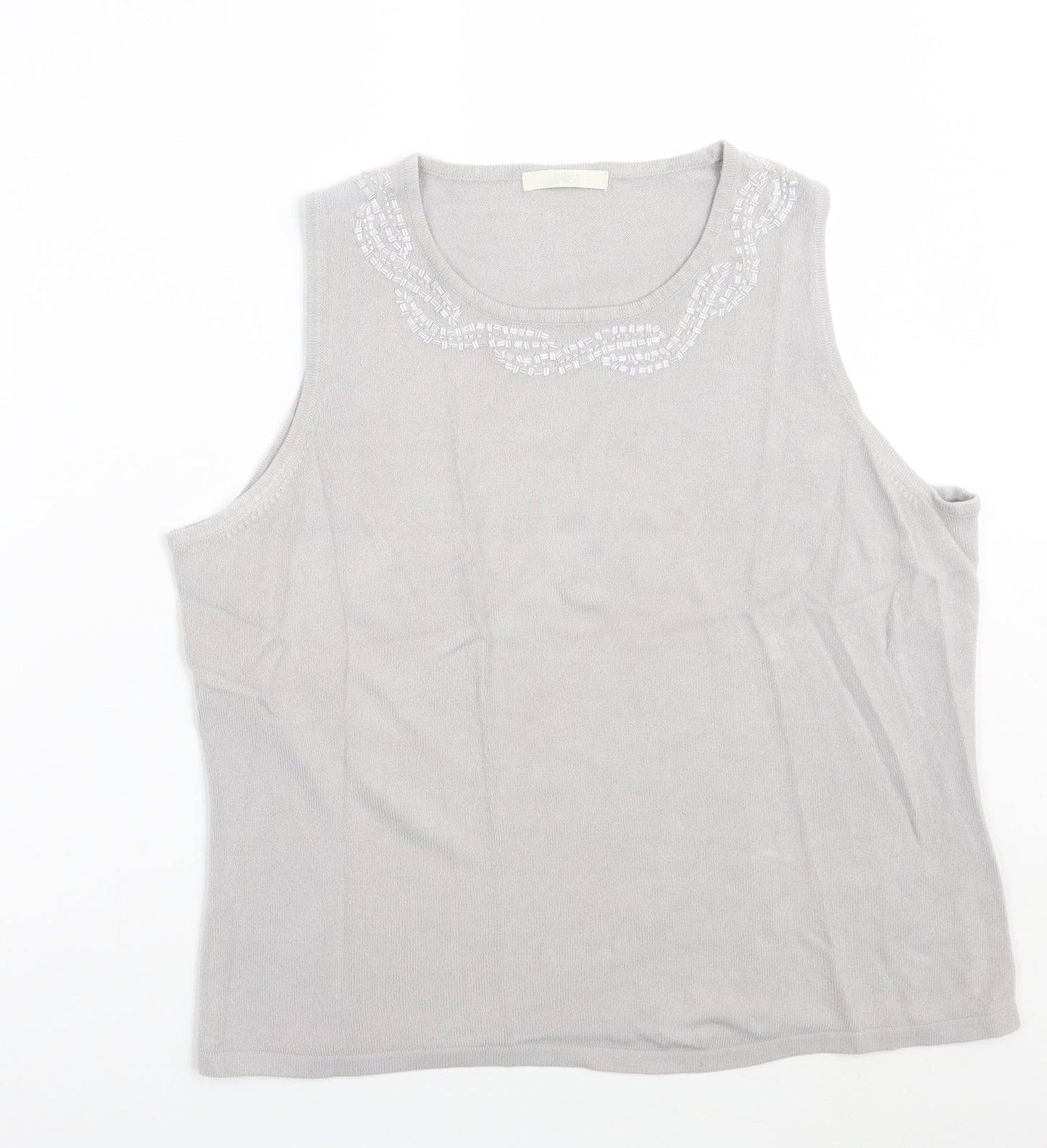 Marks and Spencer Womens Grey   Basic Tank Size 20