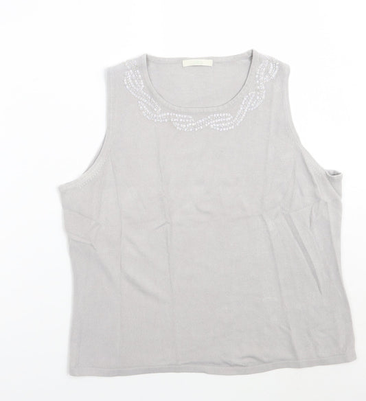 Marks and Spencer Womens Grey   Basic Tank Size 20