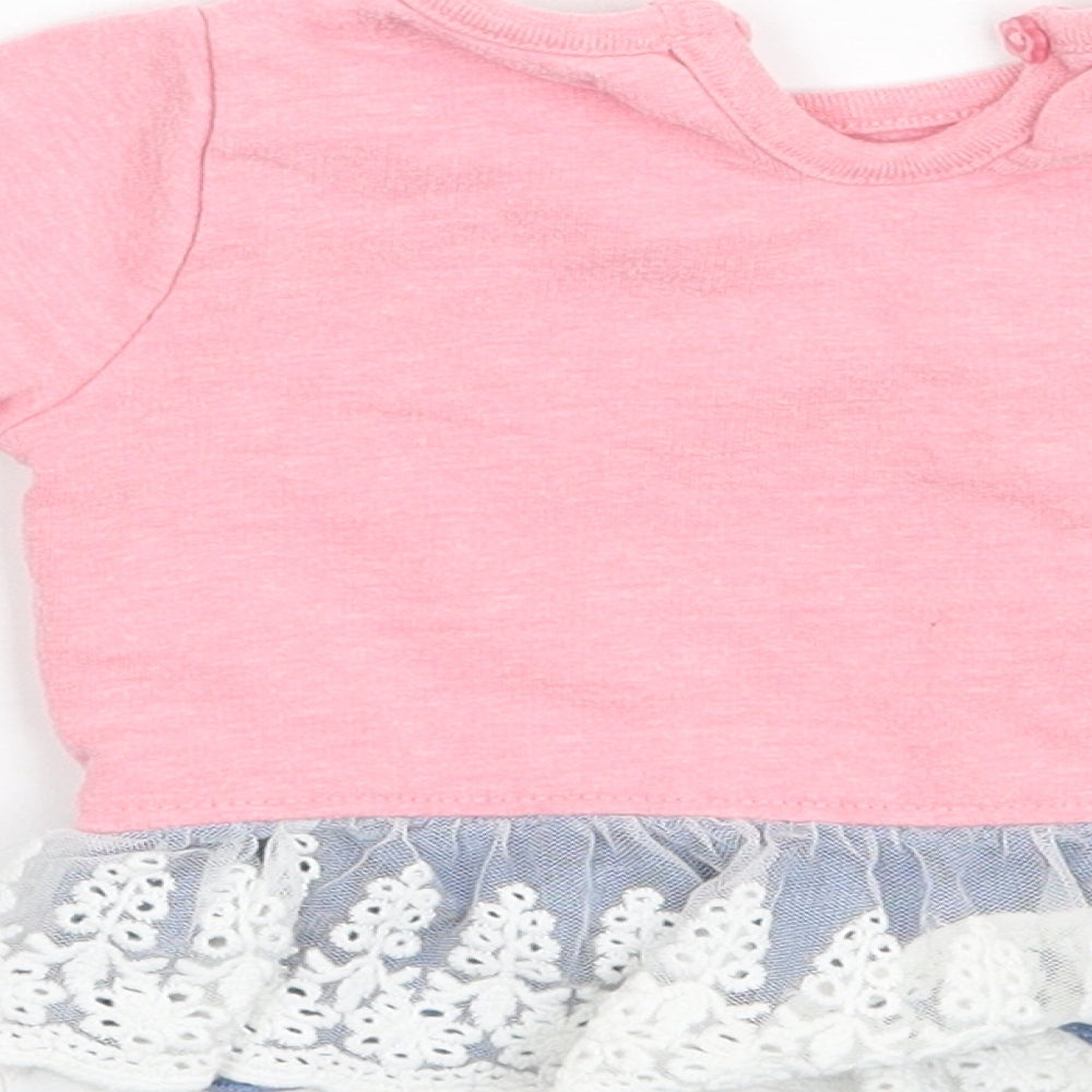 Crafted Girls Pink   Pullover Jumper Size 3-6 Months