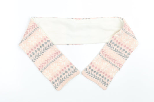 Preworn Girls Pink Fair Isle  Scarf Scarves & Wraps One Size