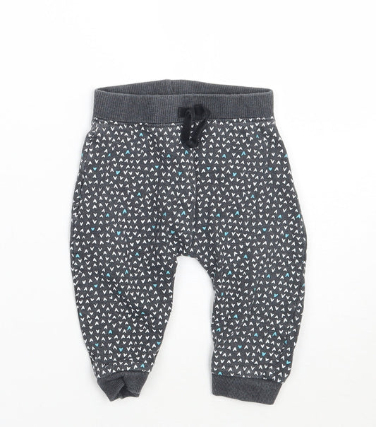 George Girls Grey Geometric  Sweatpants Trousers Size 6-9 Months