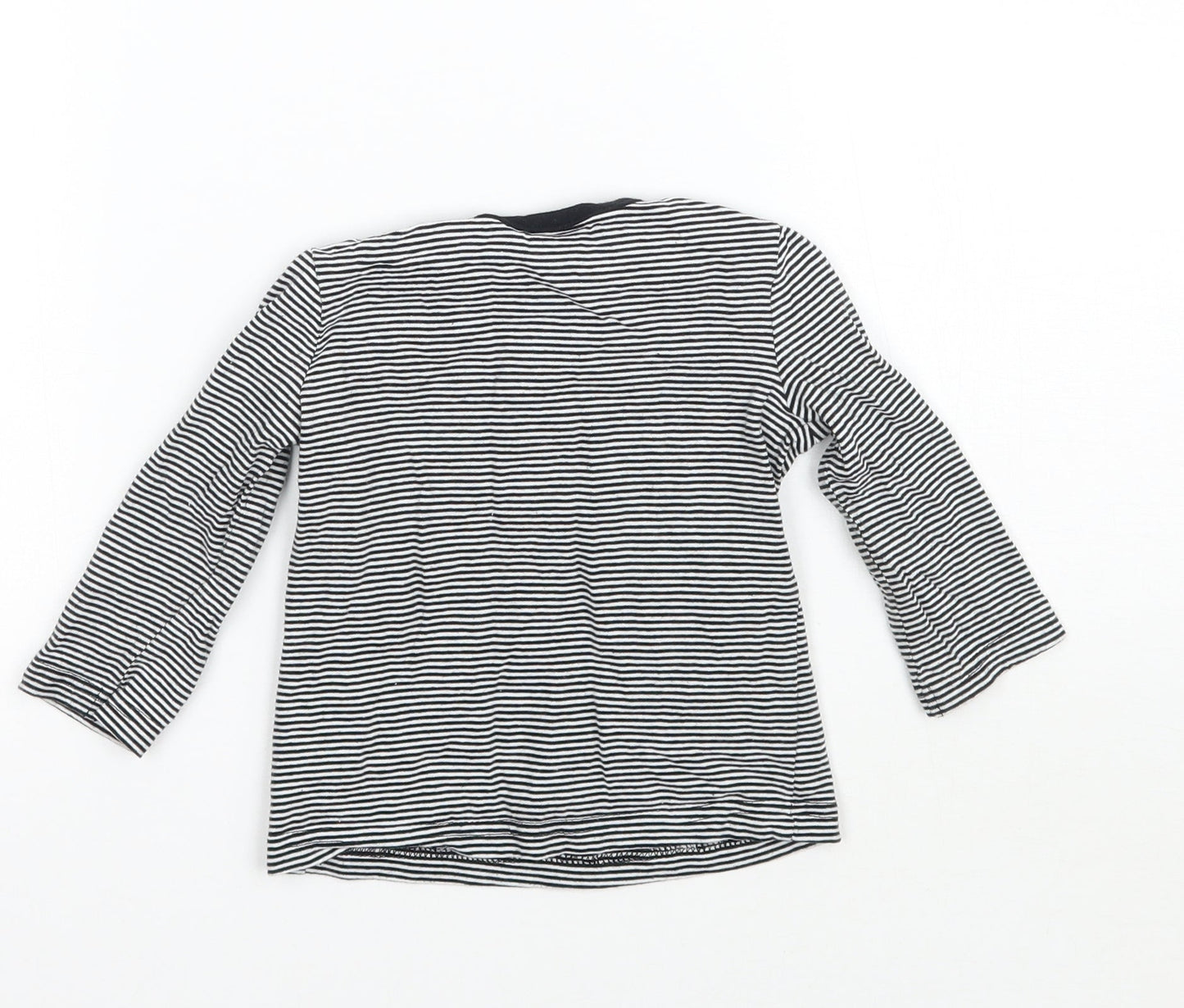 George Boys White Striped  Basic T-Shirt Size 6-9 Months