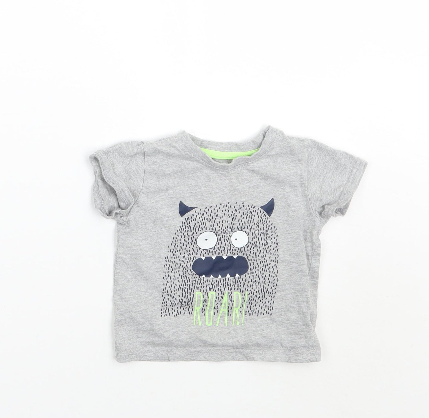 Primark Boys Grey   Basic T-Shirt Size 9-12 Months