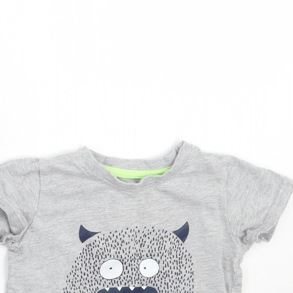 Primark Boys Grey   Basic T-Shirt Size 9-12 Months