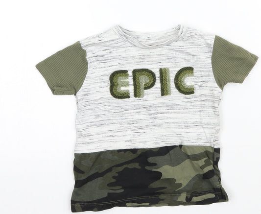 Primark Baby Green Camouflage  Basic T-Shirt Size 18-24 Months