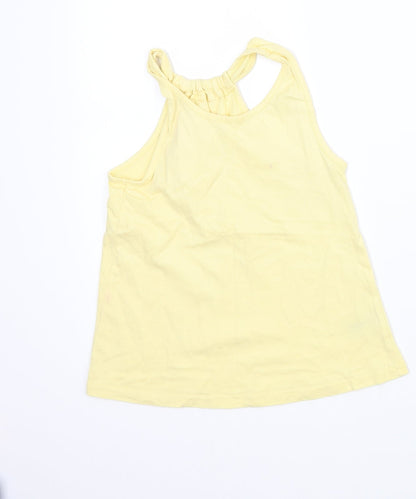 Additional front view of Nutmeg girls’ yellow basic tank, size 6-7, years