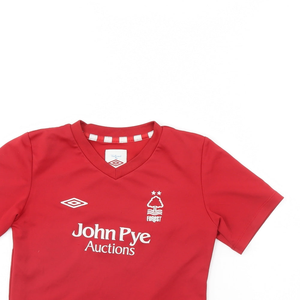 Preworn Boys Red   Basic Polo Size 6 Years  - patch
