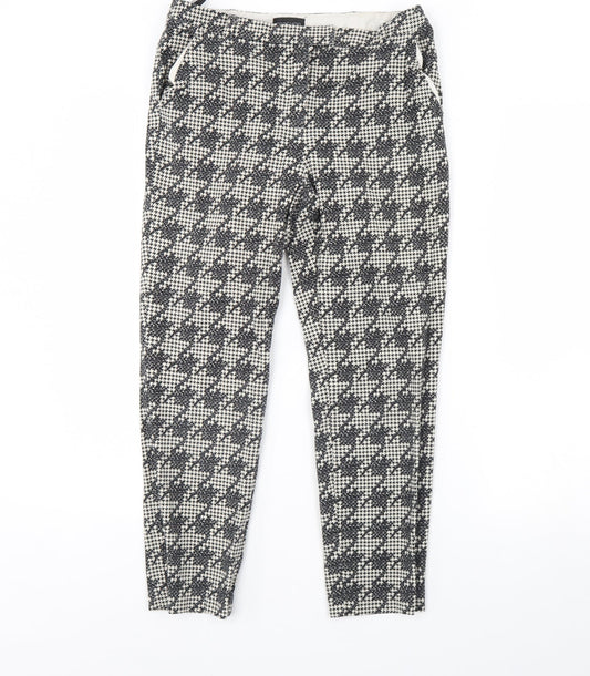 Topshop Womens Blue Herringbone  Trousers  Size 10 L28 in