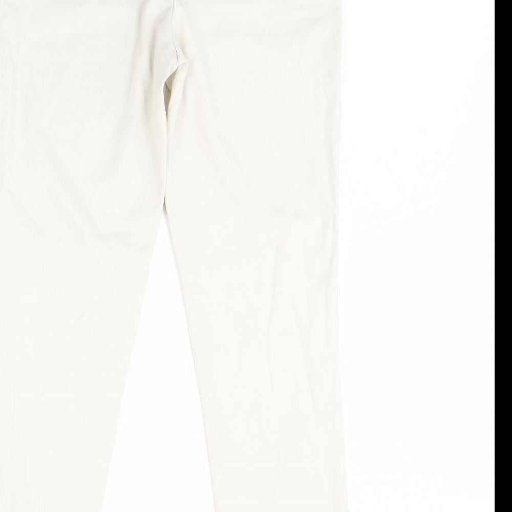 H&M Womens Ivory   Trousers  Size 6 L30 in