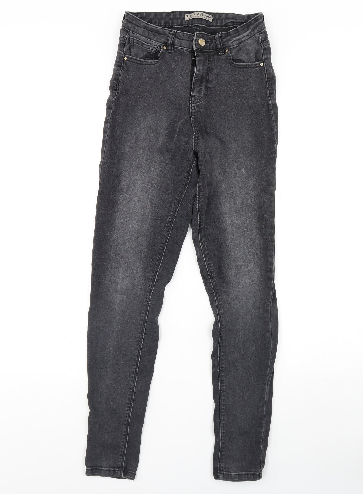Denim & Co. Womens Black  Denim Skinny Jeans Size 10 L28 in