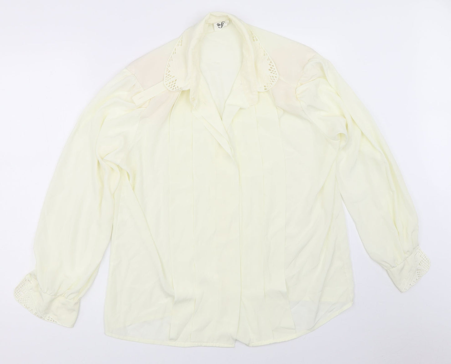 Preworn Womens Ivory   Basic Button-Up Size 14