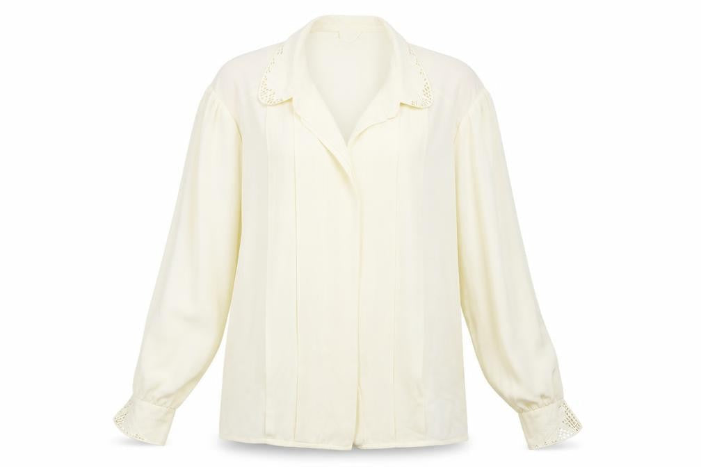Preworn Womens Ivory   Basic Button-Up Size 14