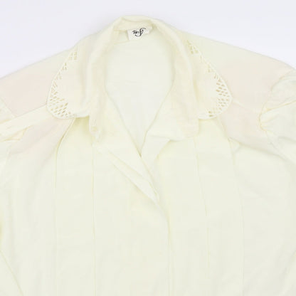 Preworn Womens Ivory   Basic Button-Up Size 14