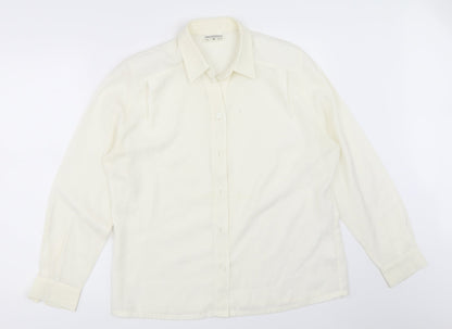 Sommermann Womens Ivory   Basic Button-Up Size 14