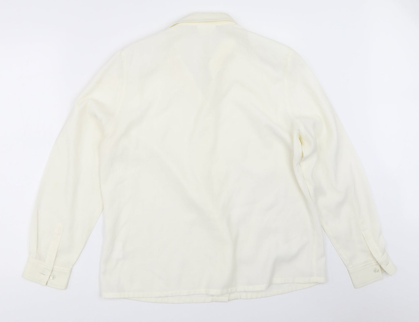 Sommermann Womens Ivory   Basic Button-Up Size 14