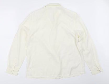 Sommermann Womens Ivory   Basic Button-Up Size 14