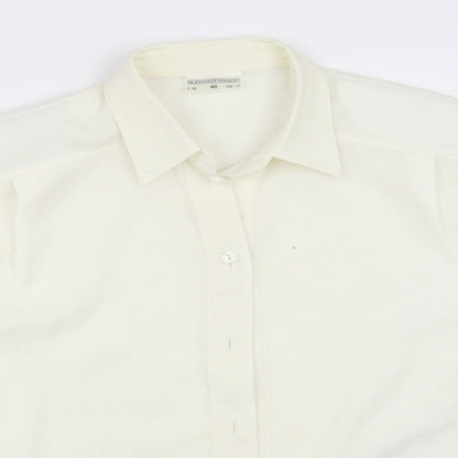 Sommermann Womens Ivory   Basic Button-Up Size 14