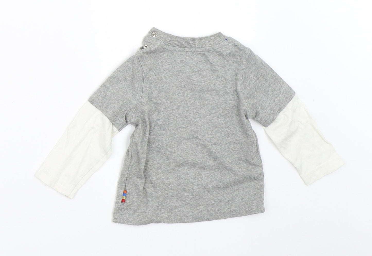Mothercare Boys Grey   Basic T-Shirt Size 6-9 Months