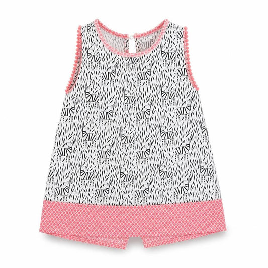 Front view of Mini Club girls’ white basic blouse, size 3-4, years