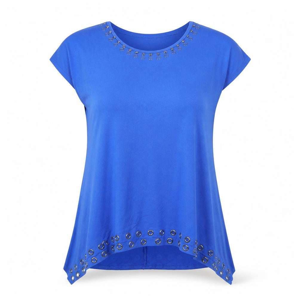 marble Womens Blue   Basic Blouse Size L