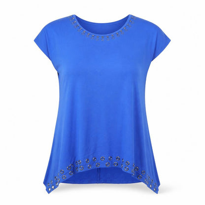 marble Womens Blue   Basic Blouse Size L