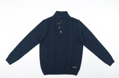 Additional front view of Easy men’s blue jumper, size M