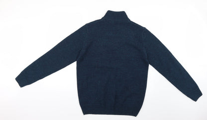 Back view of Easy men’s blue jumper, size M