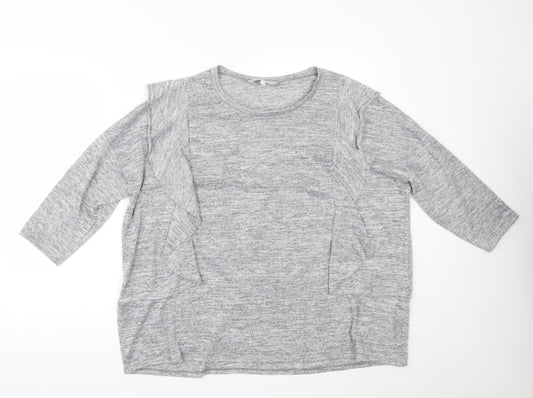 Red Herring Womens Grey   Basic Blouse Size 20