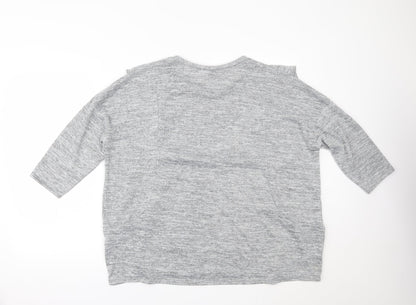 Back view of Red Herring women’s grey basic blouse, size UK 20