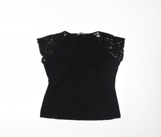 Yoins Womens Black   Basic Blouse Size 2XL
