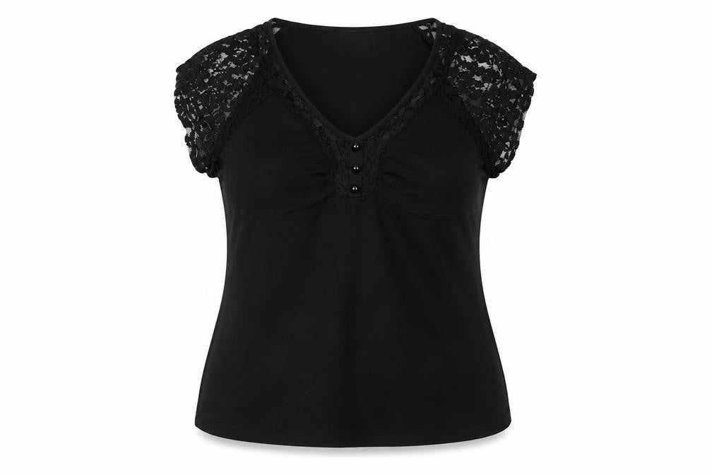Yoins Womens Black   Basic Blouse Size 2XL