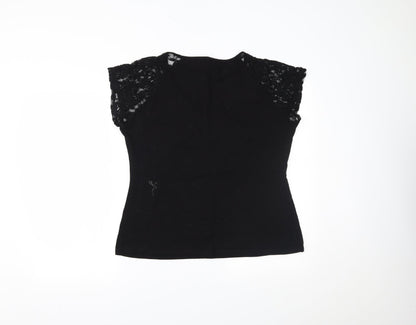 Yoins Womens Black   Basic Blouse Size 2XL