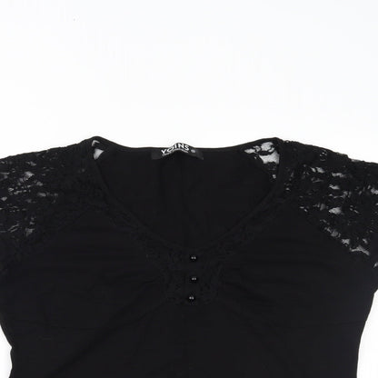 Yoins Womens Black   Basic Blouse Size 2XL
